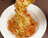 Foto langkah ke 6 dari resep 258. SPAGHETTI CARBONARA WITH SOSIS.