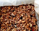 A picture of step 5 of My Bars of Yummy Granola and Trail Mix Bars outdoors 😚.