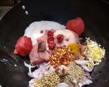 A picture of step 2 of Karhai khara Masala Qeema.