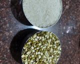 A picture of step 1 of Moong dal & rice khichdi.