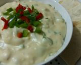 صورة لخطوة 7 من وصفة صلصه الجبن بالفليفله🌶🧀🍞🍟