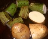 A picture of step 1 of Raw Banana and Potato Patty Veg Burger.