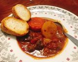 A picture of step 7 of Hungarian Paprika Beef.