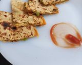 A picture of step 5 of Leftover roti and sabji sandwich.