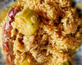 Une image de l'étape 6 de Saucisse avec riz et légumes a la nutricook.