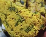 A picture of step 6 of Colocasia/ Arbi leaves instant Dhokla.