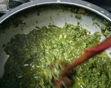A picture of step 2 of Punjabi Palak Sarson Ka Saag.