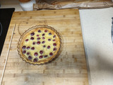 Pastel de cerezas francés - clafoutis francés -