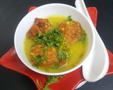 A picture of step 7 of Dal bonda with soup.