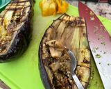 A picture of step 3 of Lentil Picadillo Stuffed Eggplants.