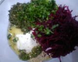 A picture of step 2 of Beetroot muthias.