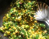 A picture of step 2 of Spinach peanut moong dal sabji.