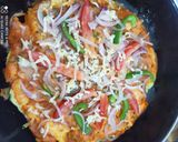 ऑमलेट पिझ्झा (omlette pizza recipe in marathi) रेसिपी स्टेप 6 फोटो 