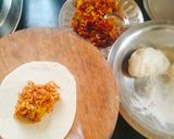 A picture of step 4 of Veg Dumplings 😋😋 street style momos.