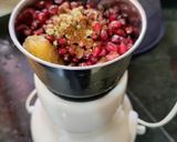 A picture of step 1 of Pomegranate, Orange Lassi.