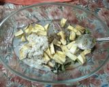 A picture of step 1 of Microwave Raw Banana Pepper Curry.