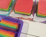 Foto langkah ke 7 dari resep Rainbow roll cake🌈.