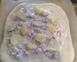 Une image de l'étape 2 de Pizza camembert jambon.