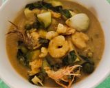 รูปขั้นตอนการทำที่ 4 ของ ขนมจีนแกงเขียวหวานกุ้ง