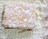 A picture of step 3 of Fried Milk Infused with Mandarin.