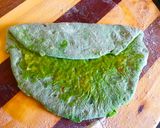 A picture of step 4 of Spinach Paratha (palak ka paratha).
