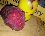 A picture of step 3 of Beet mango drink.