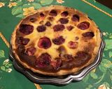 Une image de l'étape 8 de Tarte aux pêches de vigne pâte brisée aux deux laits.