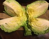 A picture of step 1 of California Farm Young Green Cabbage KimChi.
