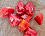 Une image de l'étape 1 de Gaspacho tomates / pastèque / basilic 🌿 🍅🍉.