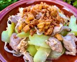 รูปขั้นตอนการทำที่ 6 ของ มะระหวาน (ฟักแม้ว) ผัดไข่