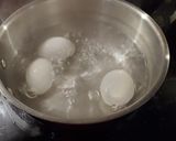 A picture of step 1 of Lauren's Deviled Eggs.