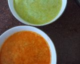A picture of step 5 of Tri color kheer.