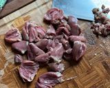 A picture of step 2 of Chinese Stir Fry Chicken Hearts.
