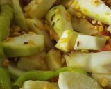दूधी भोपळा भाजी with मूँग डाळ (dudhi bhopla bhaji moong dal bhaji recipe in marathi) रेसिपी स्टेप 4 फोटो 