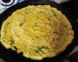 A picture of step 4 of Moong dal dosa.