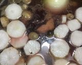 Hình bước làm 4 của món Soup sủi cảo rau củ chay