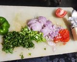 A picture of step 1 of Cheesy egg stuffed peppers.