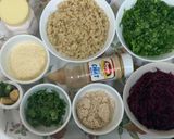 A picture of step 1 of Beetroot Spinach Quinoa cutlets.