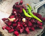 A picture of step 3 of Beetroot Chutney/Andhra style.