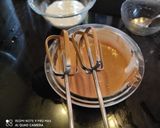 A picture of step 5 of Bournvita pudding.