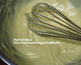 A picture of step 3 of Vanilla Muffins with Strawberry Cream Cheese Sauce.
