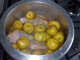 Sudado de pollo con papas criollas