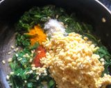 A picture of step 2 of Spinach peanut moong dal sabji.