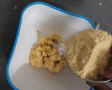 A picture of step 2 of Salsa stuffed Corn Tamales.