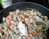 Une image de l'étape 2 de Pâtes aux scampis et calamars, sauce au Boursin.