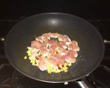A picture of step 3 of Chicken Fried Rice.