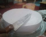 A picture of step 1 of Eiffel Tower Cake.