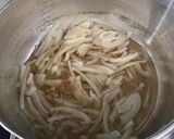 A picture of step 1 of Katsudon or could be oyako don - Japanese staple dish.