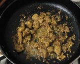 A picture of step 3 of Mutton chilli fry.