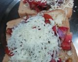 A picture of step 5 of Tomato Bruschetta on a Tawa.